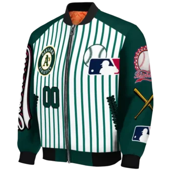 customized oakland athletics eagle baseball green white bomber jacket best selling