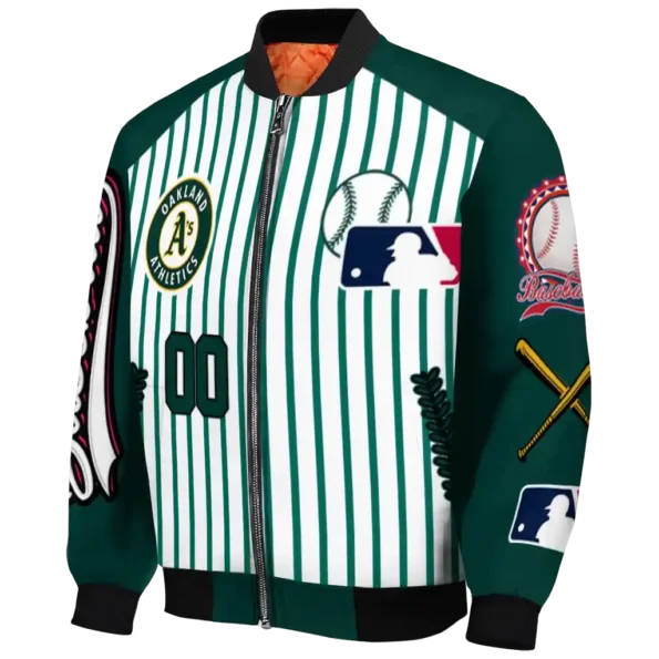 customized oakland athletics eagle baseball green white bomber jacket best selling