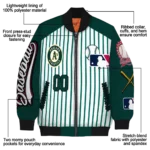 customized oakland athletics eagle baseball green white bomber jacket best selling