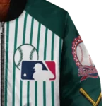 customized oakland athletics eagle baseball green white bomber jacket best selling