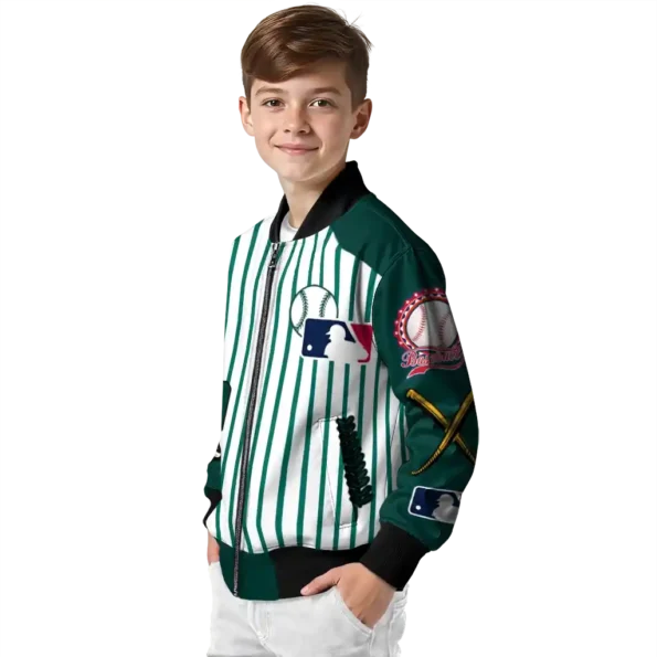 customized oakland athletics eagle baseball green white bomber jacket trendy