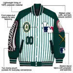 customized oakland athletics eagle baseball green white varsity jacket best selling