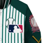 customized oakland athletics eagle baseball green white varsity jacket best selling