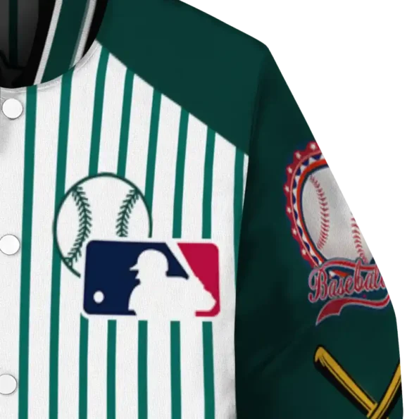 customized oakland athletics eagle baseball green white varsity jacket premium grade