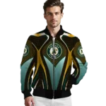 customized oakland athletics mesh chest yellow crocs black bomber jacket best selling