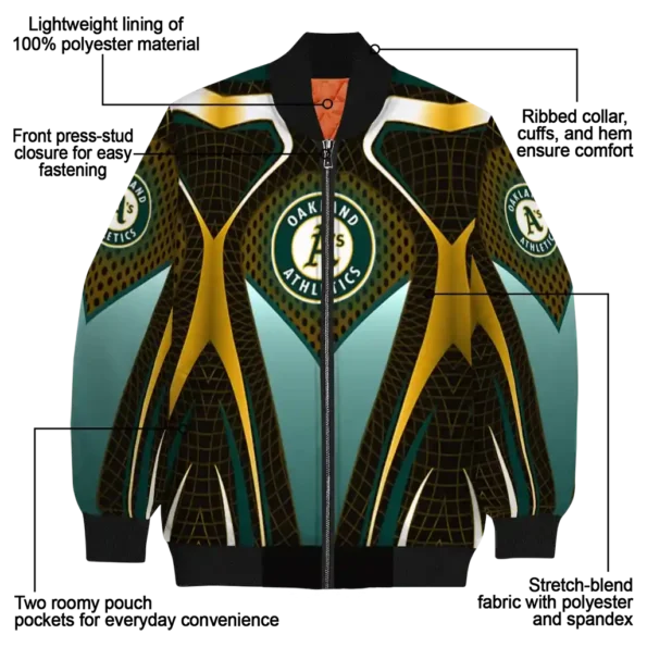 customized oakland athletics mesh chest yellow crocs black bomber jacket new arrival