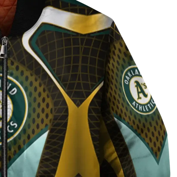 customized oakland athletics mesh chest yellow crocs black bomber jacket premium grade
