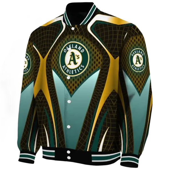 customized oakland athletics mesh chest yellow crocs black varsity jacket best selling