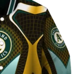 customized oakland athletics mesh chest yellow crocs black varsity jacket best selling