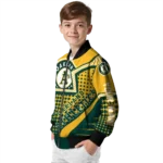 customized oakland athletics star burst green bomber jacket best selling