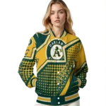 customized oakland athletics star burst green varsity jacket best selling
