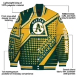 customized oakland athletics star burst green varsity jacket best selling
