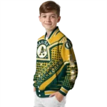 customized oakland athletics star burst green varsity jacket best selling