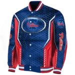 customized philadelphia phillies power plate blue varsity jacket best selling