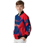 customized philadelphia phillies spider mark blue red crocs bomber jacket best selling