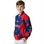 customized philadelphia phillies spider mark blue red crocs varsity jacket best selling