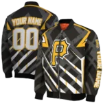 customized pittsburgh pirates chevron angles black bomber jacket best selling
