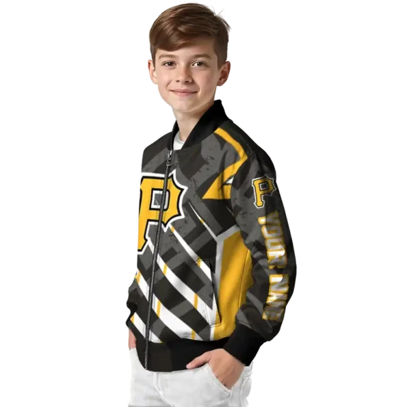 customized pittsburgh pirates chevron angles black bomber jacket trendy