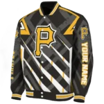 customized pittsburgh pirates chevron angles black varsity jacket best selling