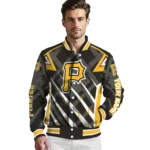 customized pittsburgh pirates chevron angles black varsity jacket best selling