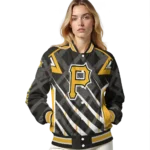 customized pittsburgh pirates chevron angles black varsity jacket best selling