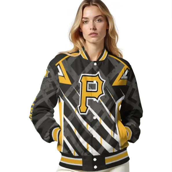 customized pittsburgh pirates chevron angles black varsity jacket latest model