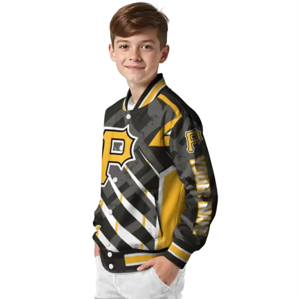 customized pittsburgh pirates chevron angles black varsity jacket trendy