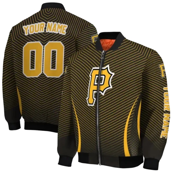 customized pittsburgh pirates chevron arrow black bomber jacket fashion forward