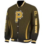 customized pittsburgh pirates chevron arrow black varsity jacket best selling