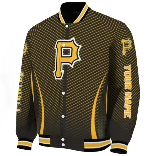 customized pittsburgh pirates chevron arrow black varsity jacket best selling