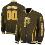 customized pittsburgh pirates chevron arrow black varsity jacket best selling