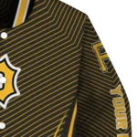 customized pittsburgh pirates chevron arrow black varsity jacket best selling