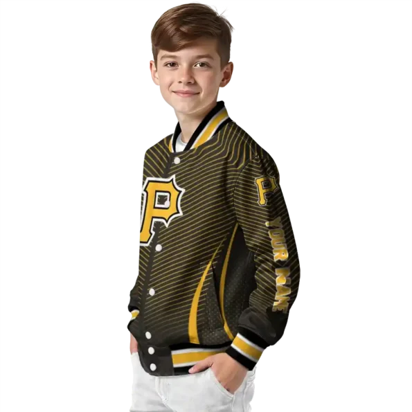 customized pittsburgh pirates chevron arrow black varsity jacket trendy