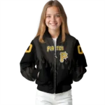 customized pittsburgh pirates flame border black bomber jacket best selling