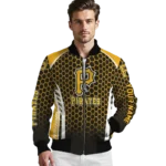 customized pittsburgh pirates hexagon grid black bomber jacket best selling