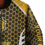 customized pittsburgh pirates hexagon grid black bomber jacket best selling