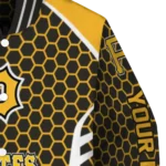 customized pittsburgh pirates hexagon grid black varsity jacket best selling