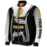customized pittsburgh pirates mesh effect black bomber jacket best selling