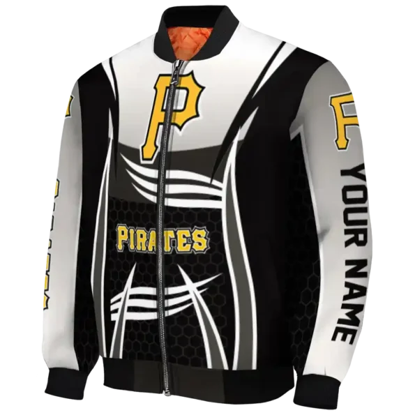 customized pittsburgh pirates mesh effect black bomber jacket best selling