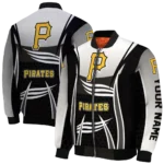 customized pittsburgh pirates mesh effect black bomber jacket best selling
