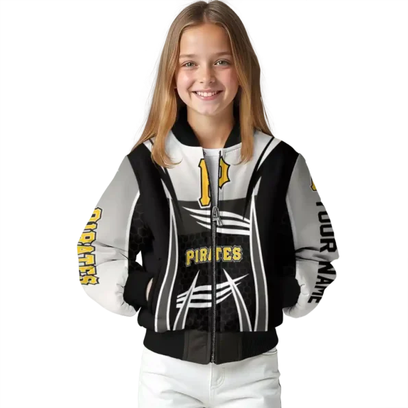 customized pittsburgh pirates mesh effect black bomber jacket top rated