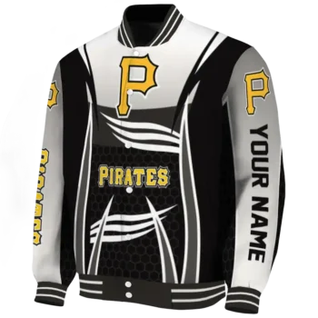 customized pittsburgh pirates mesh effect black varsity jacket best selling