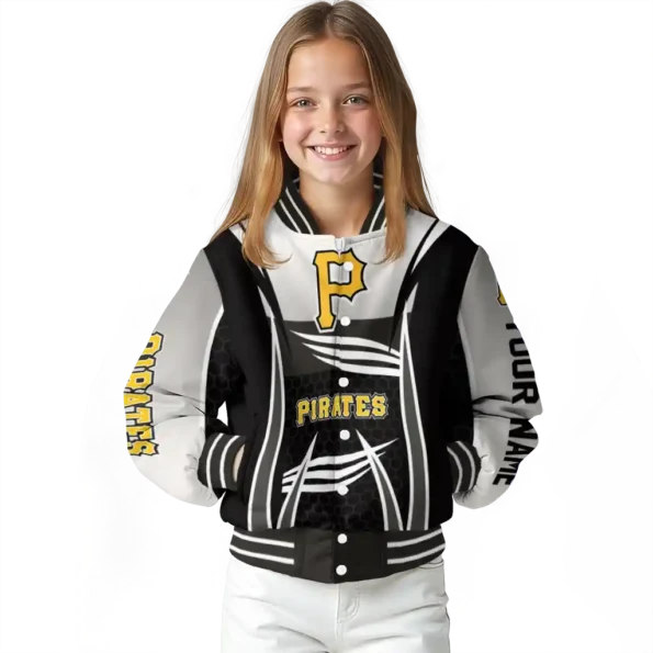 customized pittsburgh pirates mesh effect black varsity jacket top rated