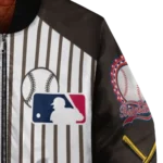 customized san diego padres eagle baseball brown white bomber jacket best selling