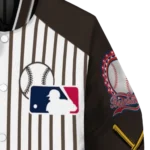 customized san diego padres eagle baseball brown white varsity jacket best selling