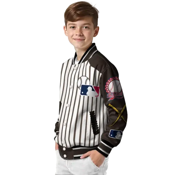 customized san diego padres eagle baseball brown white varsity jacket trendy