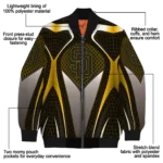 customized san diego padres mesh chest gold crocs black bomber jacket best selling