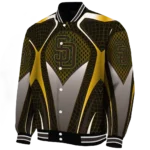 customized san diego padres mesh chest gold crocs black varsity jacket best selling