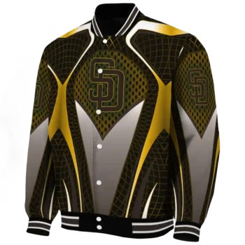 customized san diego padres mesh chest gold crocs black varsity jacket best selling