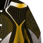 customized san diego padres mesh chest gold crocs black varsity jacket best selling